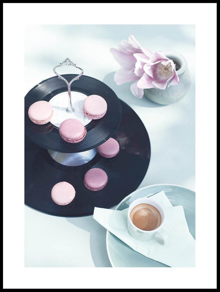 Macaroons On Plates Poster