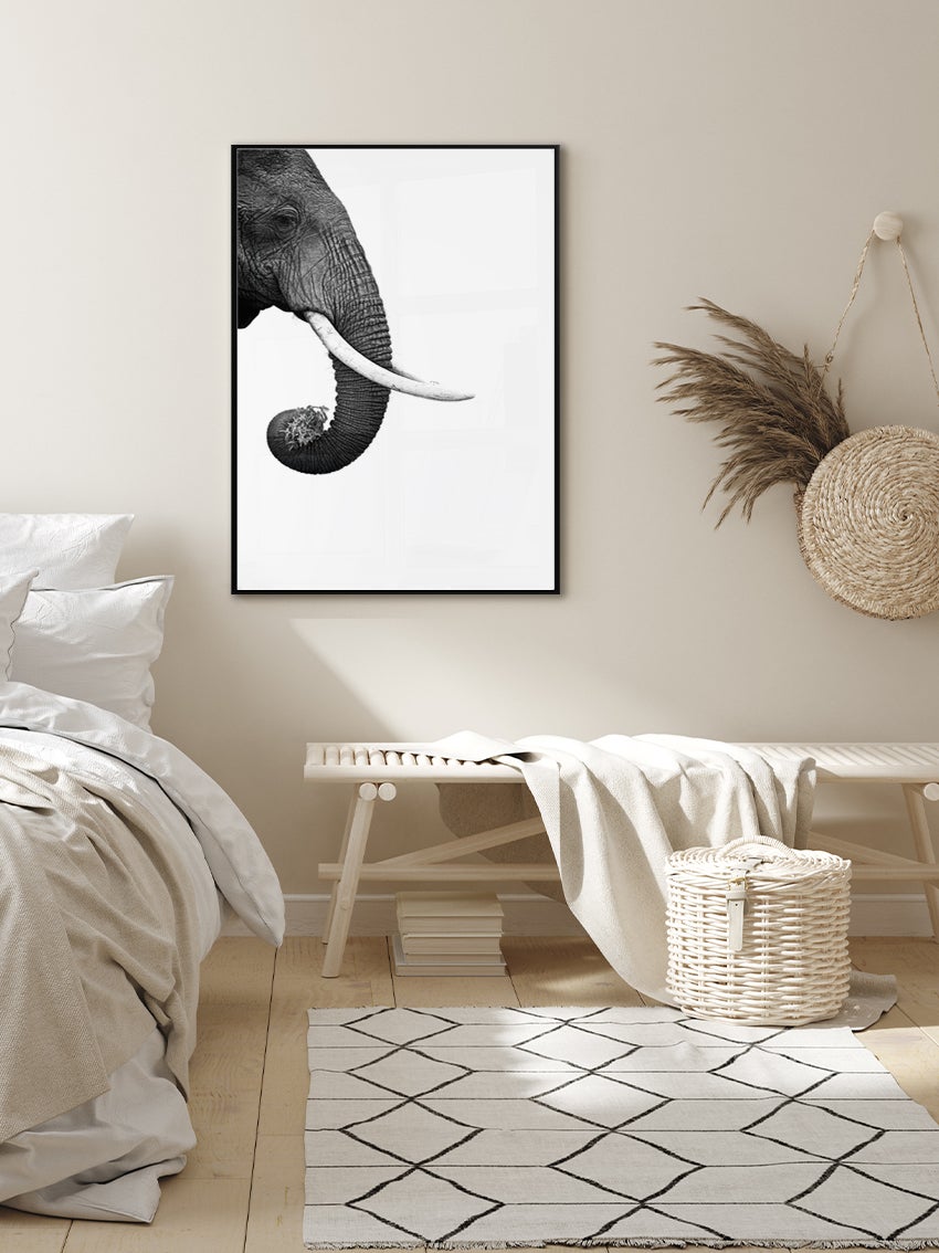 Elephant In Profile Poster