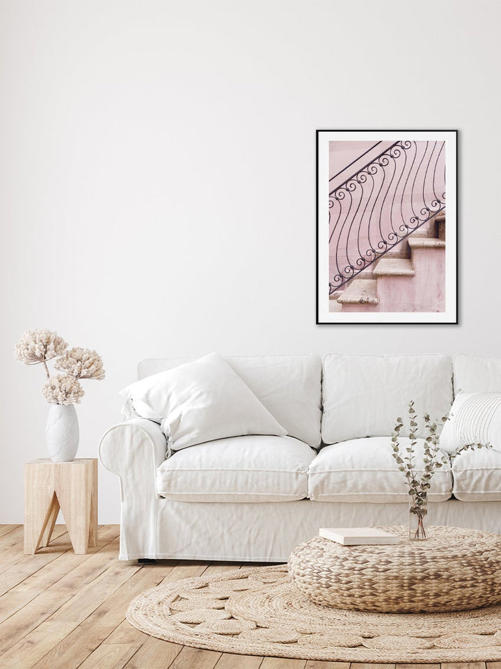 Pink Staircase Poster