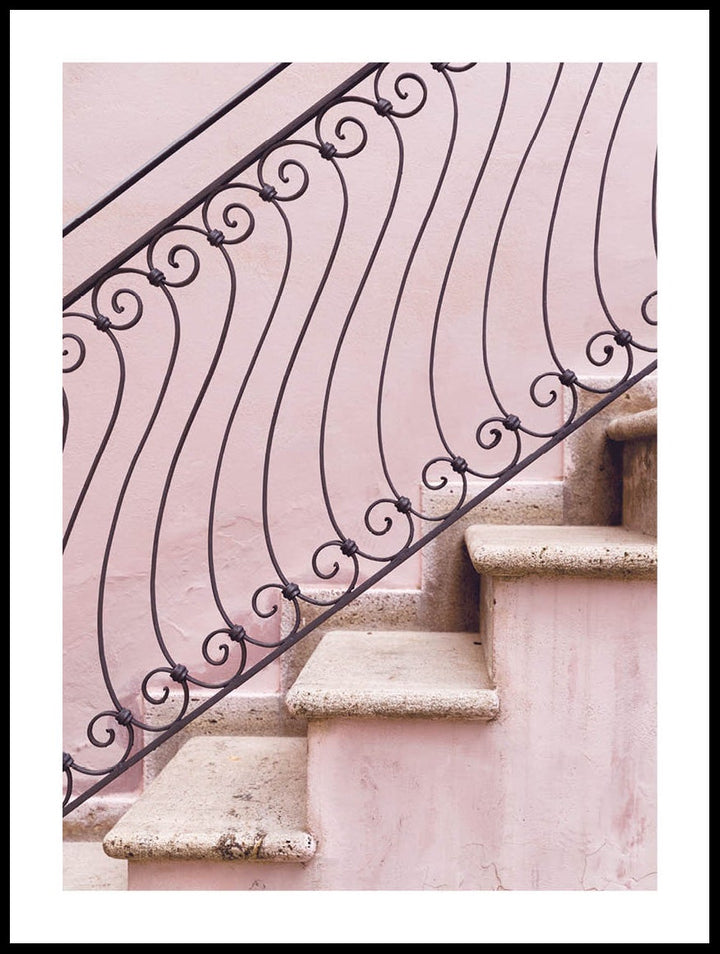 Pink Staircase Poster