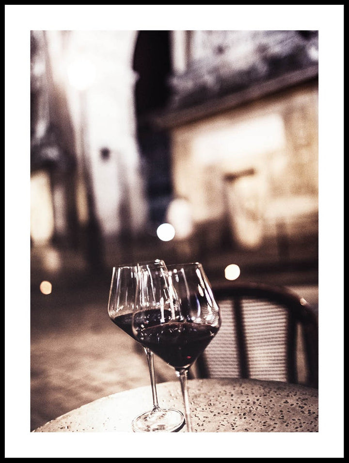 Pair Of Wine Glasses Poster