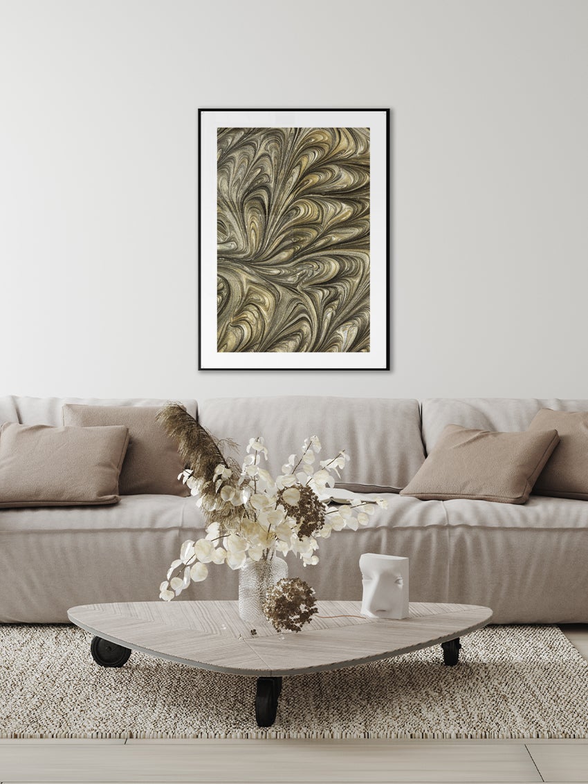 Golden Swirls Poster