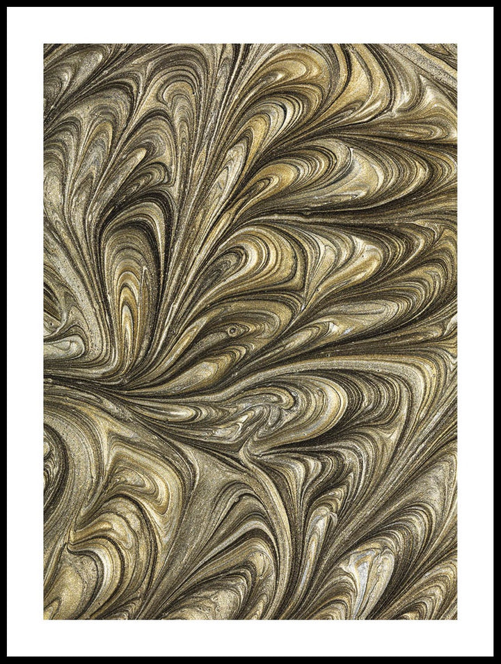 Golden Swirls Poster